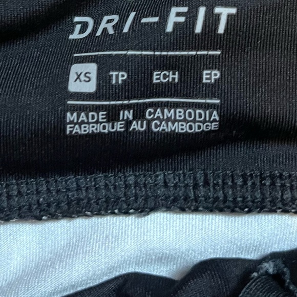 NIKE DRI-FIT WOMENS POWER  RUNNING CROPS BLACK Size XS - Picture 5 of 5